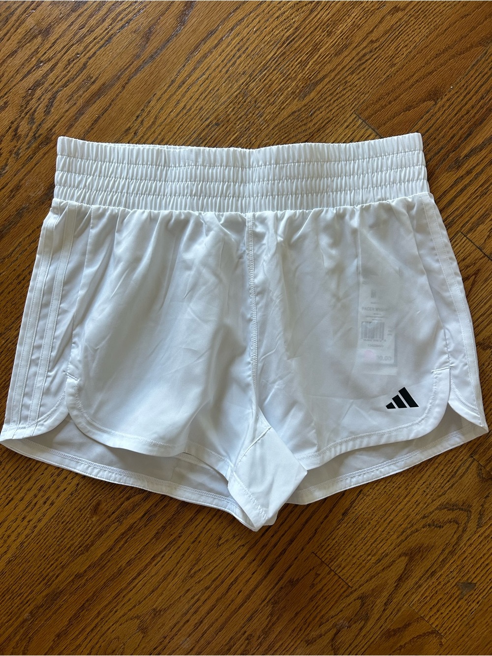 adidas White Women's Athletic Running Shorts